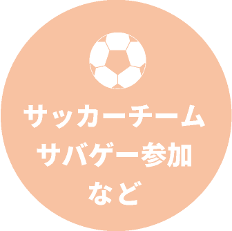 サッカーチーム・サバゲ―参加など