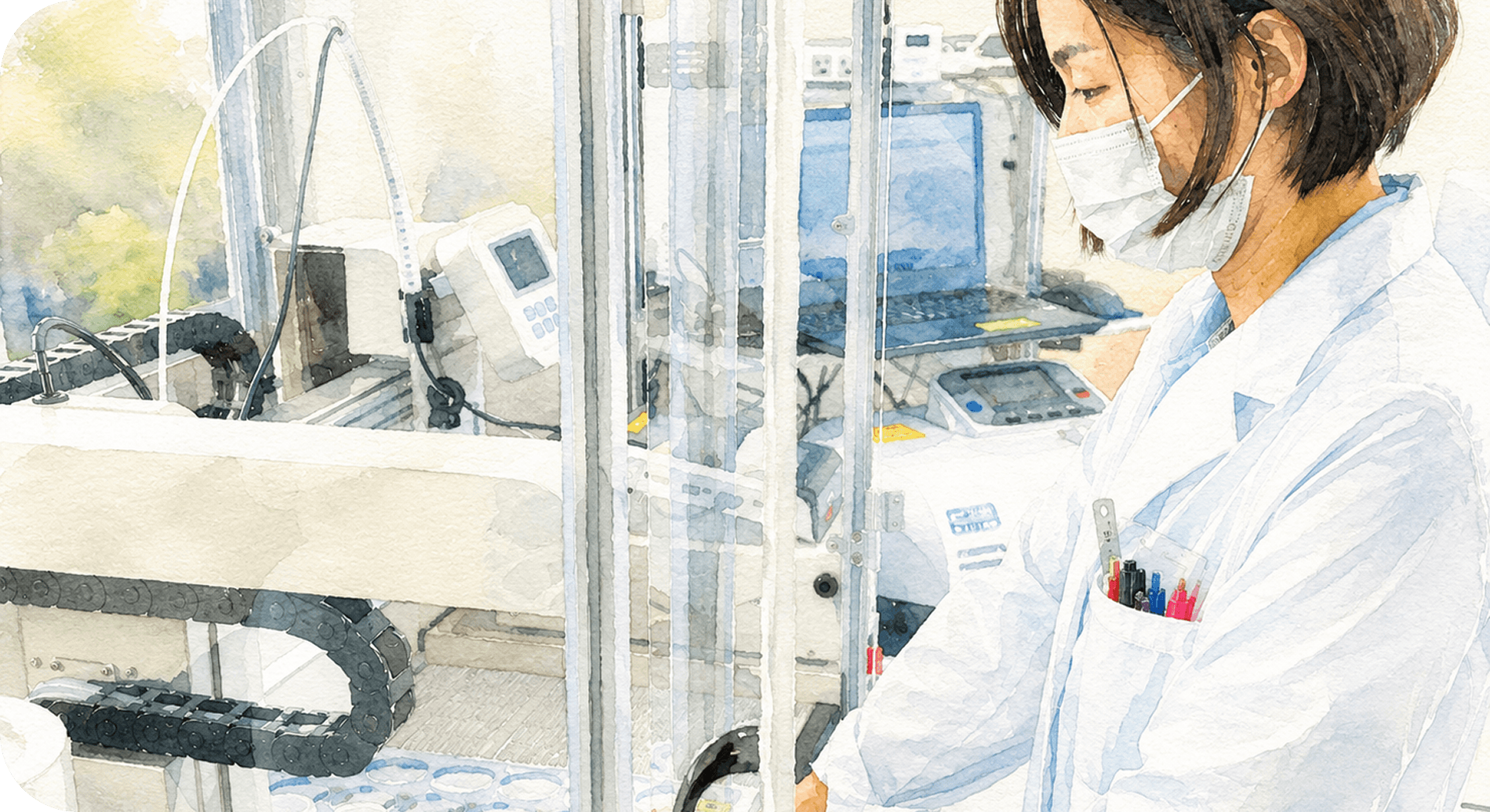 分析作業に取り組む社員
