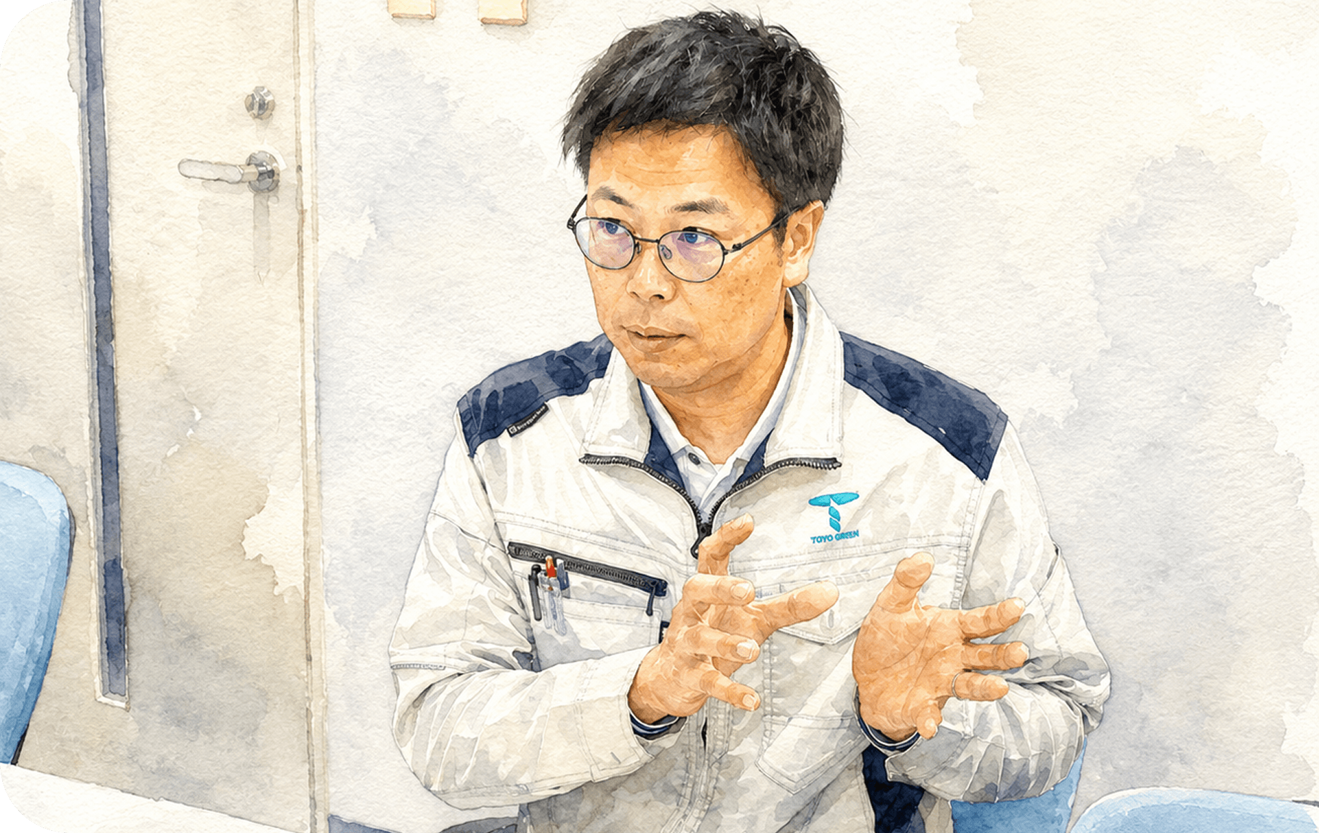 インタビューに答える櫻木さん