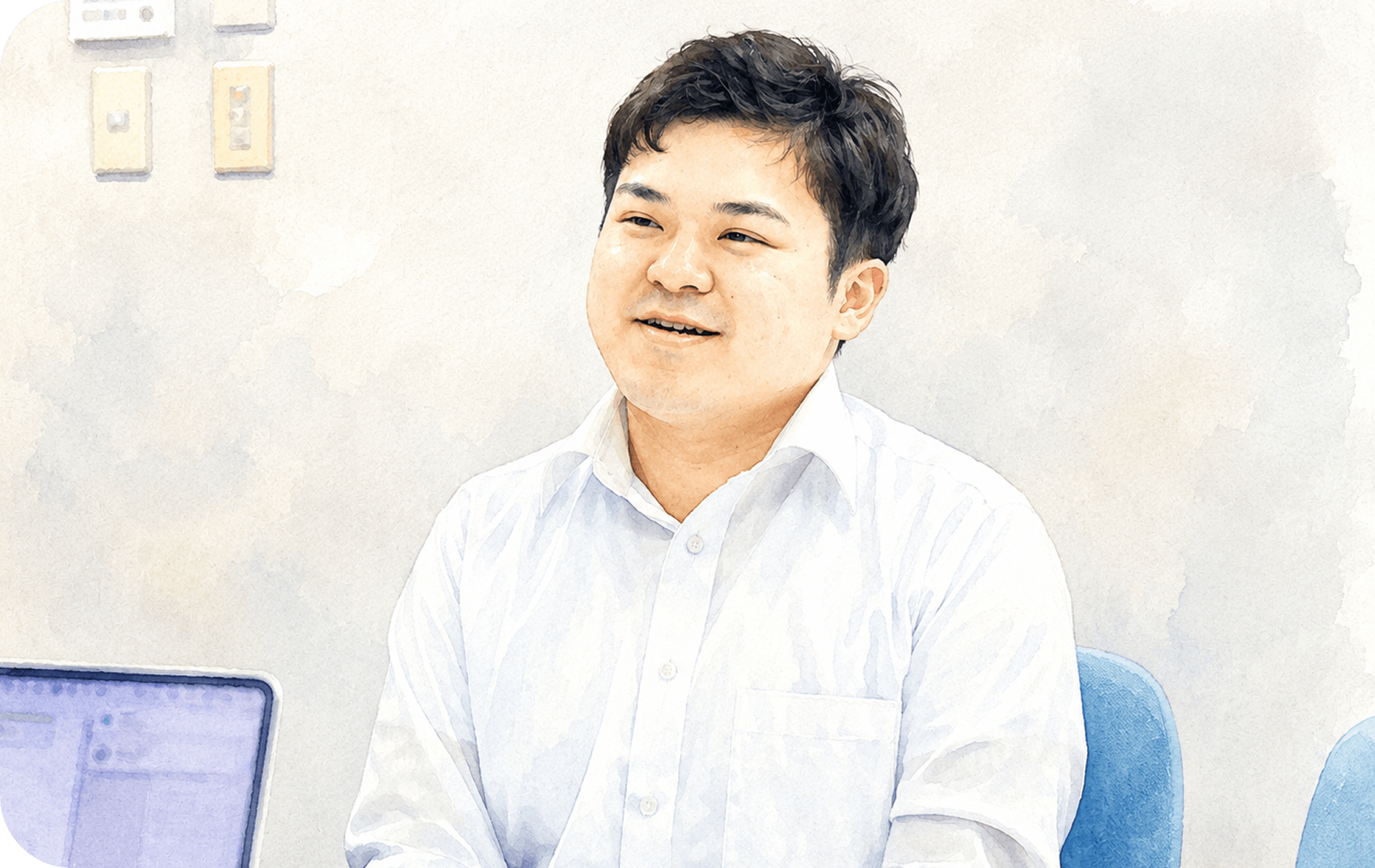 インタビューに答える田村さん
